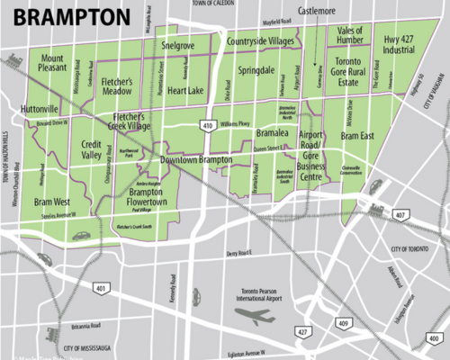 map Brampton